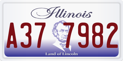 IL license plate A377982