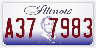 IL license plate A377983