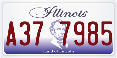 IL license plate A377985