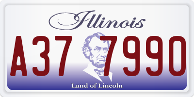 IL license plate A377990