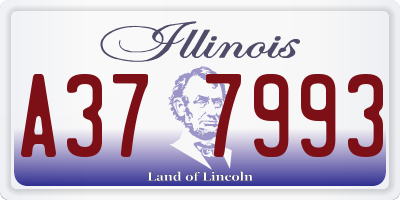 IL license plate A377993