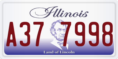 IL license plate A377998