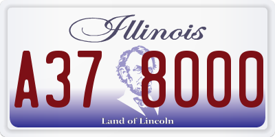 IL license plate A378000