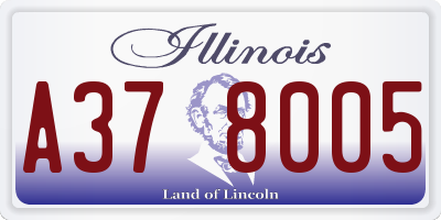 IL license plate A378005