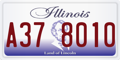 IL license plate A378010