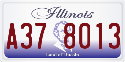 IL license plate A378013