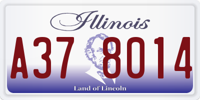 IL license plate A378014