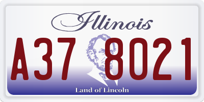 IL license plate A378021