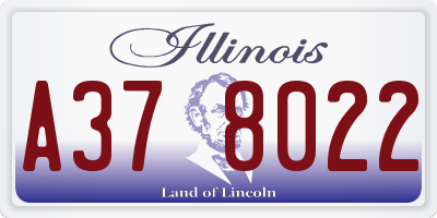 IL license plate A378022