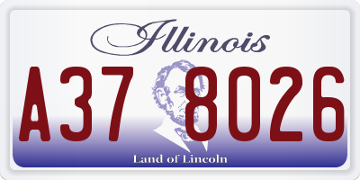 IL license plate A378026