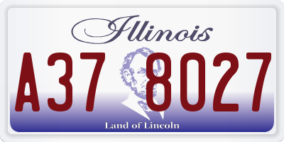 IL license plate A378027