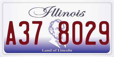 IL license plate A378029