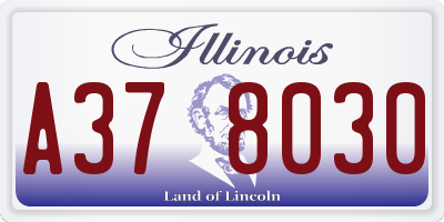 IL license plate A378030