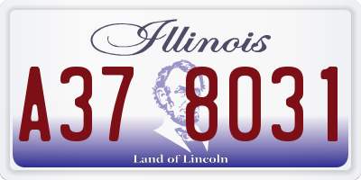 IL license plate A378031
