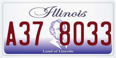 IL license plate A378033