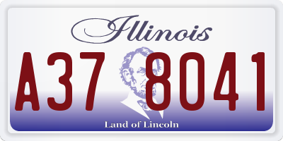 IL license plate A378041