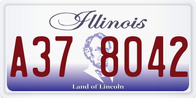 IL license plate A378042