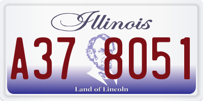 IL license plate A378051