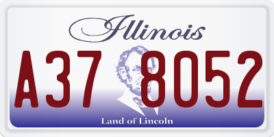 IL license plate A378052