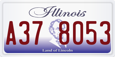 IL license plate A378053