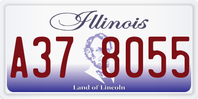 IL license plate A378055