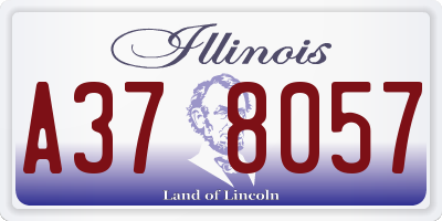 IL license plate A378057