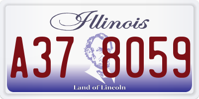 IL license plate A378059