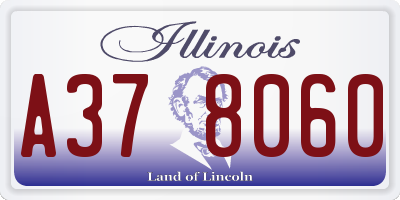 IL license plate A378060
