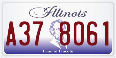 IL license plate A378061