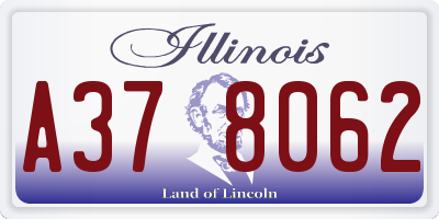 IL license plate A378062