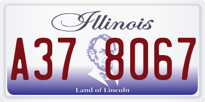 IL license plate A378067