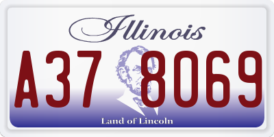 IL license plate A378069
