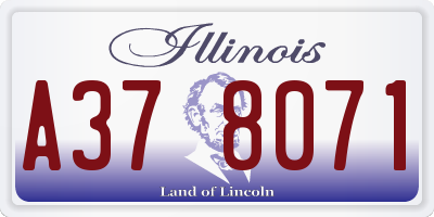 IL license plate A378071