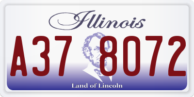 IL license plate A378072