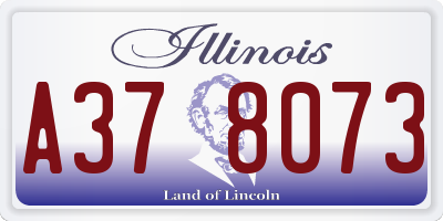 IL license plate A378073