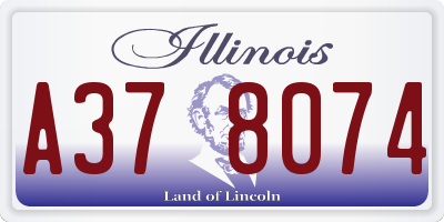 IL license plate A378074