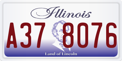 IL license plate A378076