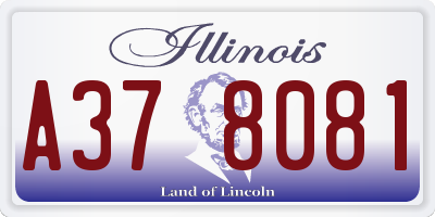IL license plate A378081