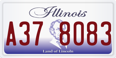 IL license plate A378083