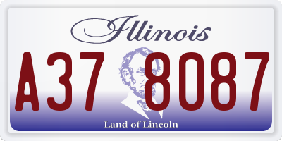 IL license plate A378087
