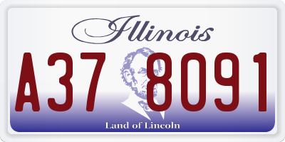 IL license plate A378091