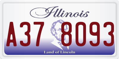 IL license plate A378093
