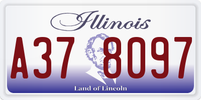 IL license plate A378097