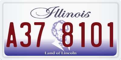 IL license plate A378101