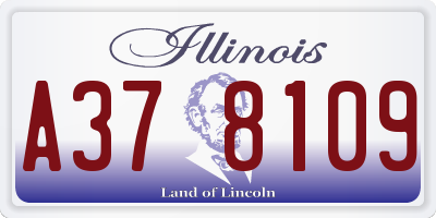 IL license plate A378109