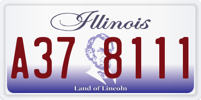 IL license plate A378111