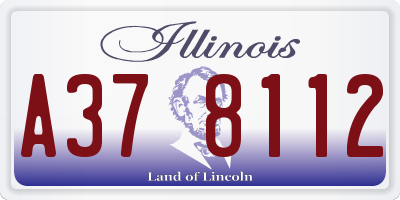 IL license plate A378112