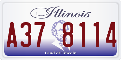 IL license plate A378114