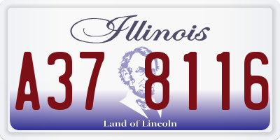 IL license plate A378116