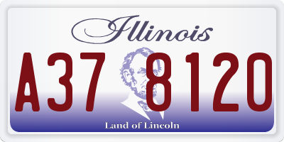 IL license plate A378120